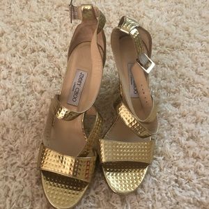Jimmy choo gold sandals